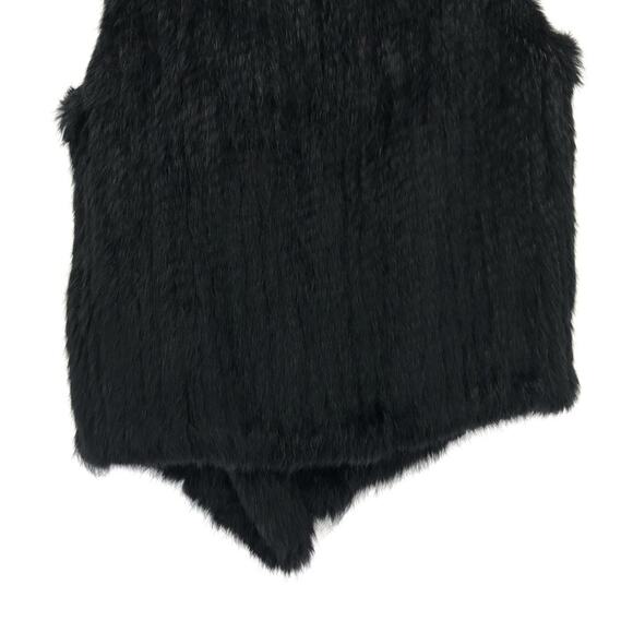 JOIE Andoni Rabbit Fur Vest Black S - Picture 9 of 9